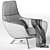 Luxury Ermes Armchair: Elegant Comfort in 2017 3D model small image 5