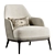 Modern Poly M Armchair - Compact and Stylish 3D model small image 2