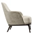 Modern Poly M Armchair - Compact and Stylish 3D model small image 3