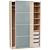 Modern White Wardrobe with Matte Glass 3D model small image 1