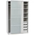 Modern White Wardrobe with Matte Glass 3D model small image 2
