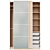 Modern White Wardrobe with Matte Glass 3D model small image 4