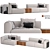 Luxury Turri Soul Modular Sofa 3D model small image 1