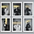 Modern Black and White Portrait Picture Frame Set 3D model small image 3