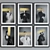 Modern Black and White Portrait Picture Frame Set 3D model small image 4