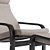 IKEA Poang Chair and Footstool Set 3D model small image 6