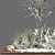 Snowy Garden Set: Outdoor Bush and Tree 3D model small image 2