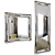 Sleek Sinuo Glass Wall Mirror 3D model small image 2