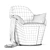 Sleek and Stylish B&B Italia HARBOR Armchair 3D model small image 5