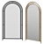 Gothic Curved Floor Mirror 3D model small image 1