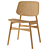 Vintage Soborg Wood Base Chair 3D model small image 1