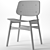 Vintage Soborg Wood Base Chair 3D model small image 3