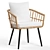 Aliyah Rattan Armchair - Stylish and Comfortable 3D model small image 1