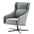 Elegant Nara Swivel Chair 3D model small image 1