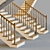 Elegant Carved Wood Stairs 3D model small image 2