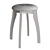 Lugo Array Om: Stylish Stool with Soft Seat 3D model small image 4