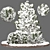 Snowy Garden Set: Outdoor Bush & Tree 3D model small image 1