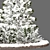 Snowy Garden Set: Outdoor Bush & Tree 3D model small image 2
