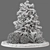 Snowy Garden Set: Outdoor Bush & Tree 3D model small image 6