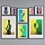 Colorful Modern Frame Set with Glassware Photos 3D model small image 5