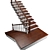 Rustic Wooden Ladder - 4000mm Length 3D model small image 2