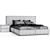 Sleek and Stylish Douglas Bed 3D model small image 3