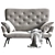 KALEIDOS Modern 2-Seater Sofa 3D model small image 2