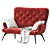 KALEIDOS Modern 2-Seater Sofa 3D model small image 10