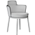 Elegant Armchair: Lucylle with Armrests 3D model small image 4