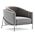 Elegant FIL NOIR Armchair: A Modern Beauty 3D model small image 1