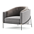 Elegant FIL NOIR Armchair: A Modern Beauty 3D model small image 2