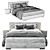 Contemporary Meridian Beds 3D model small image 1