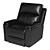 Luxury Leather Recliner: Lavigne 3D model small image 1