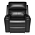 Luxury Leather Recliner: Lavigne 3D model small image 2