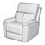 Luxury Leather Recliner: Lavigne 3D model small image 4