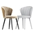 Elegant Fabric Dining Chair 3D model small image 2
