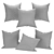 Festive Charm: Decorative Holiday Pillows 3D model small image 2