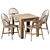 Elegant Dining Set: Markskel Table & Rotin Chair 3D model small image 1