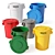 Durable Rubbermaid Brute Bin 3D model small image 1