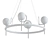 Daley 4 Pendant Chandelier 3D model small image 2