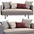 Elegant Torii Sofa by Minotti 3D model small image 2