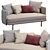 Elegant Torii Sofa by Minotti 3D model small image 3