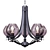 Elegant Gray Glass Pendant Light 3D model small image 1