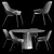 Elegant Kenay Upholstered Chair Set 3D model small image 2