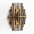 Burnished Brass Metal Sconce 3D model small image 2