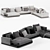 Luxurious Minotti Connery Sofa 3D model small image 6