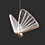 Golden Butterfly LED Pendant Light 3D model small image 7