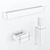 Sleek Stone Towel Holder 3D model small image 5