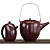 2-in-1 Teapot Set: 3 Materials 3D model small image 4