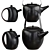 2-in-1 Teapot Set: 3 Materials 3D model small image 6